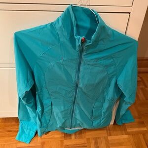 LULULEMON ATHLETICA turquoise light jacket size 6